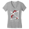 sagittarius rose Women's V-Neck T-Shirt