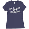 refugees welcome Ladies Fitted T-Shirt