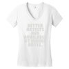 freelance artist advertising Women's V-Neck T-Shirt
