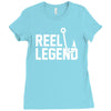 reel legend funny lure father's day country fishing bass humor Ladies Fitted T-Shirt