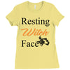 resting witch face   fall t shirt   funny halloween Ladies Fitted T-Shirt
