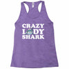crazy lady shark Racerback Tank