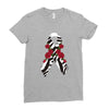 carcinoid cancer ribbon and rose Ladies Fitted T-Shirt