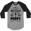 I Am One Blessed Poppy 3/4 Sleeve Shirt