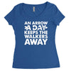 an arrow a day zombie dary Women's Triblend Scoop T-shirt