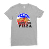 vote for pizza Ladies Fitted T-Shirt
