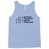 without geometry life is pointless funny math school science nerd geek Tank Top
