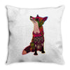 floral fox Throw Pillow