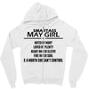 Smartass May Girl Zipper Hoodie