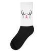 breast with pink ribbon Socks