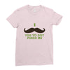 mustache pinch Ladies Fitted T-Shirt
