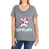 september born unicorns Ladies Curvy T-Shirt