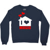 i love house music Crewneck Sweatshirt