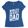 world's okayest dad funny Women's Triblend Scoop T-shirt