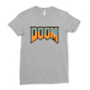 Wtf Doom Black Stroke Ladies Fitted T-Shirt