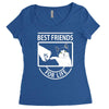 cat best friends for life Women's Triblend Scoop T-shirt