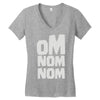 om nom nom Women's V-Neck T-Shirt