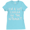 i'm a lot cooler on the internet Ladies Fitted T-Shirt