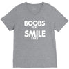 boobs real smile fake V-Neck Tee