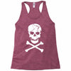 skull and crossbones pirate neon Racerback Tank