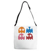 cool retro 80s pacman ghosts video games Adjustable Strap Totes