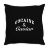 cocaine and caviar Throw Pillow