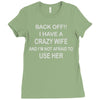 husbands wives joke Ladies Fitted T-Shirt