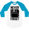 never forget floppy disk 3/4 Sleeve Shirt