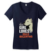This Girl Loves Her Dogo Argentino Women's V-Neck T-Shirt