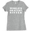 world's okayest sister Ladies Fitted T-Shirt