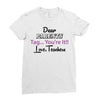 Dear Parents Tag You're It Love Teachers Women's Ladies Fitted T-Shirt