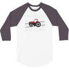 case ih red tractor boy comin' through 3/4 Sleeve Shirt