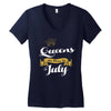 queens are born in july Women's V-Neck T-Shirt