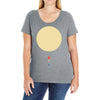 minimal solar system Ladies Curvy T-Shirt
