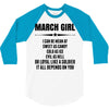 Super March Girl 3/4 Sleeve Shirt