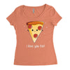 i love pizza! Women's Triblend Scoop T-shirt