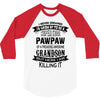 Super Cool Pawpaw Of A Freaking Awesome Grandson 3/4 Sleeve Shirt