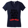 Still Plays With Cars Carpe Viam Women's V-Neck T-Shirt