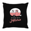 bitches with hitches Throw Pillow