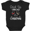 drink up grinches it's christmas Baby Bodysuit