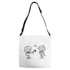 cute love robots Adjustable Strap Totes