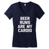 beer run cardio Women's V-Neck T-Shirt