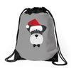 schnauzer dog Drawstring Bags