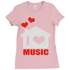 new i love house Ladies Fitted T-Shirt