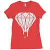 dripping diamond Ladies Fitted T-Shirt