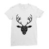 poly deer black Ladies Fitted T-Shirt