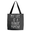 my life is a blonde moment Tote Bags