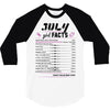 July Girl Facts Cancer 3/4 Sleeve Shirt