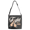Fight For a Cure Uterine Cancer Awareness Adjustable Strap Totes