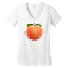 peach t Women's V-Neck T-Shirt